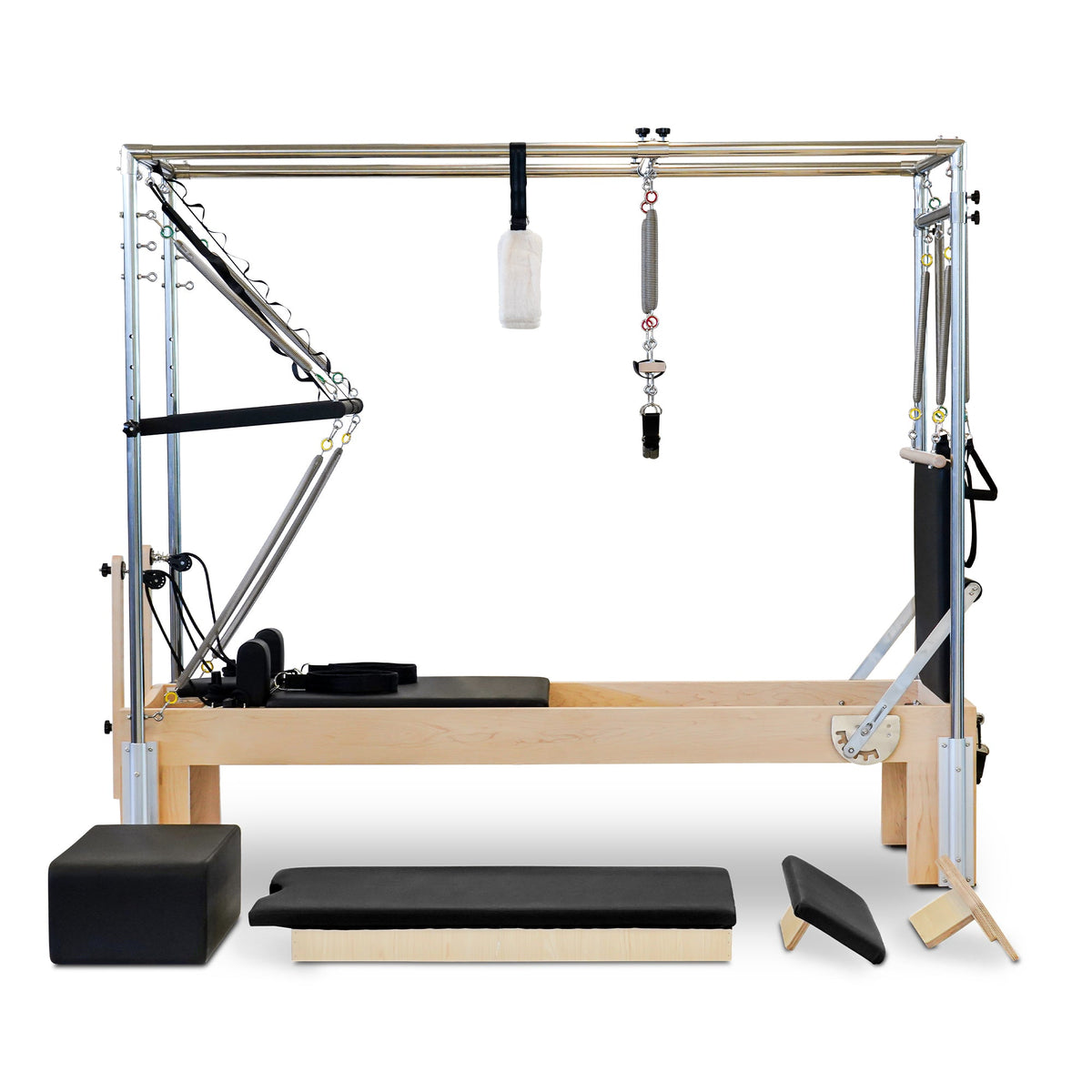 Reeplex Pilates Reformer Maple Wood with Full Trapeze Frame Flow Series
