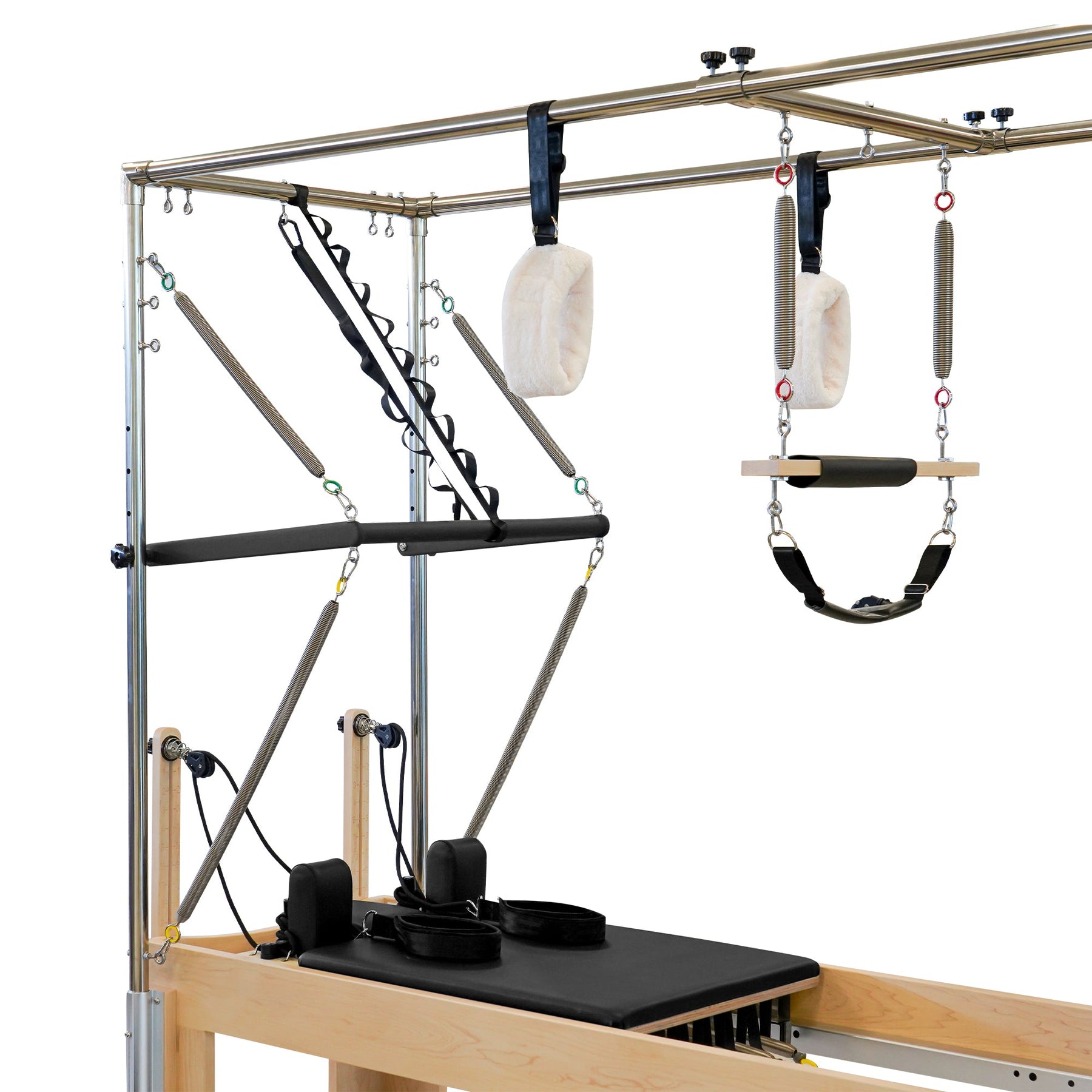 Reeplex Pilates Reformer Maple Wood with Full Trapeze Frame Flow Series