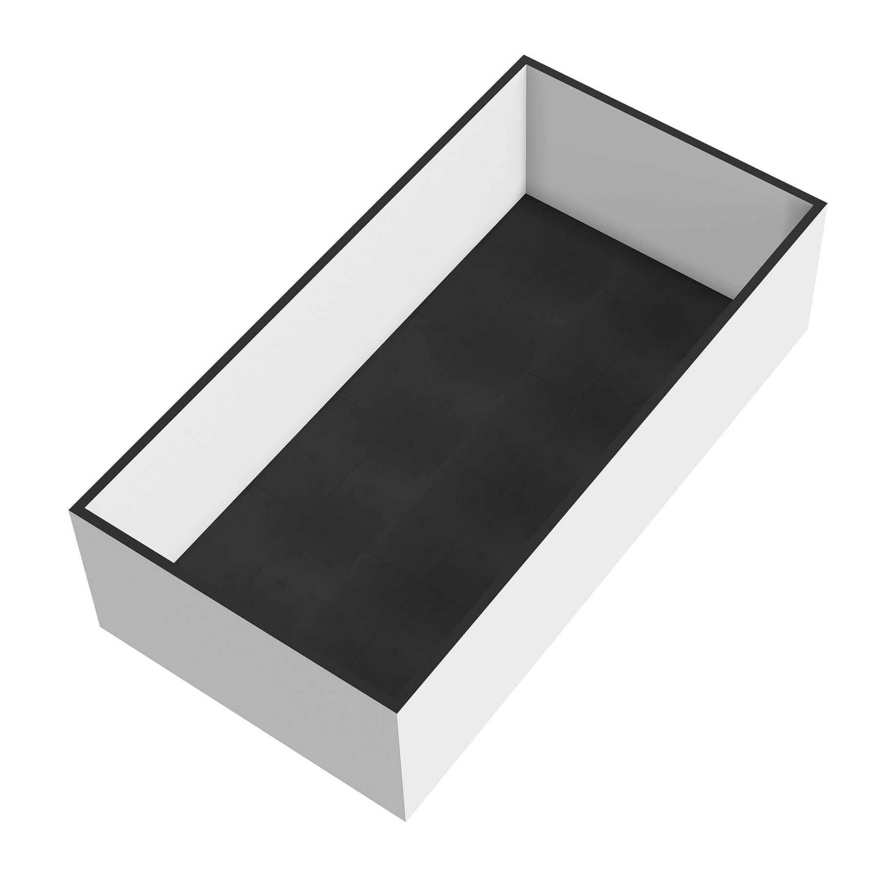 Plain Black Rubber Gym Flooring 50 Pack Black