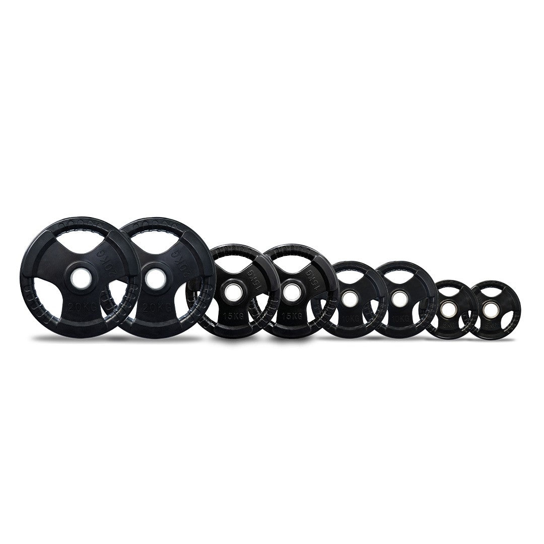 100kg Olympic Rubber Coated Weight Plate Set