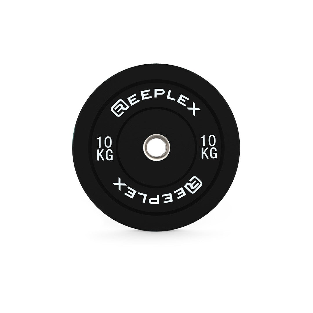 Reeplex 10kg Black Bumper Plates Pair