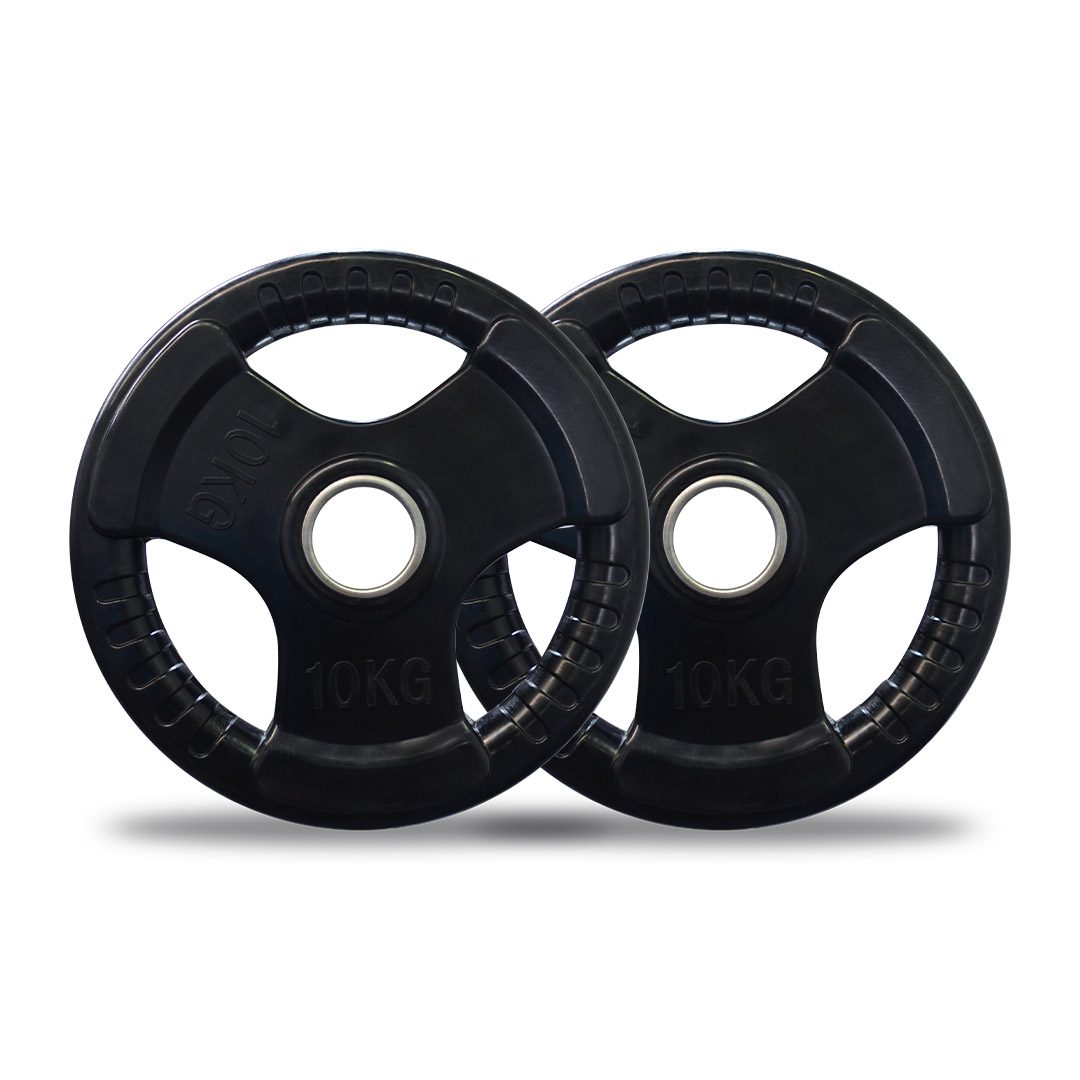 100kg Olympic Rubber Coated Weight Plate Set