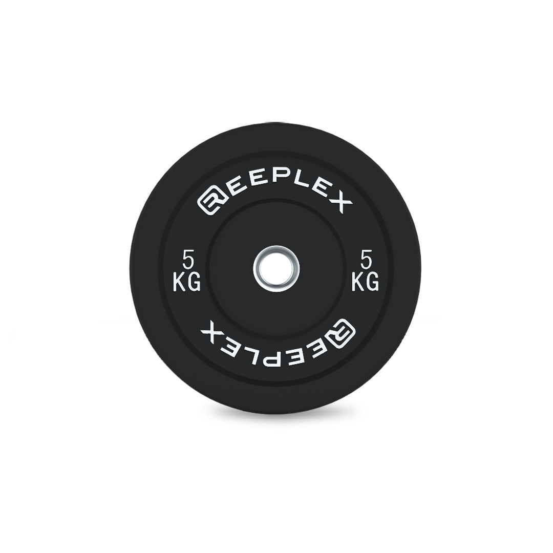Reeplex 5kg Black Bumper Plates Pair