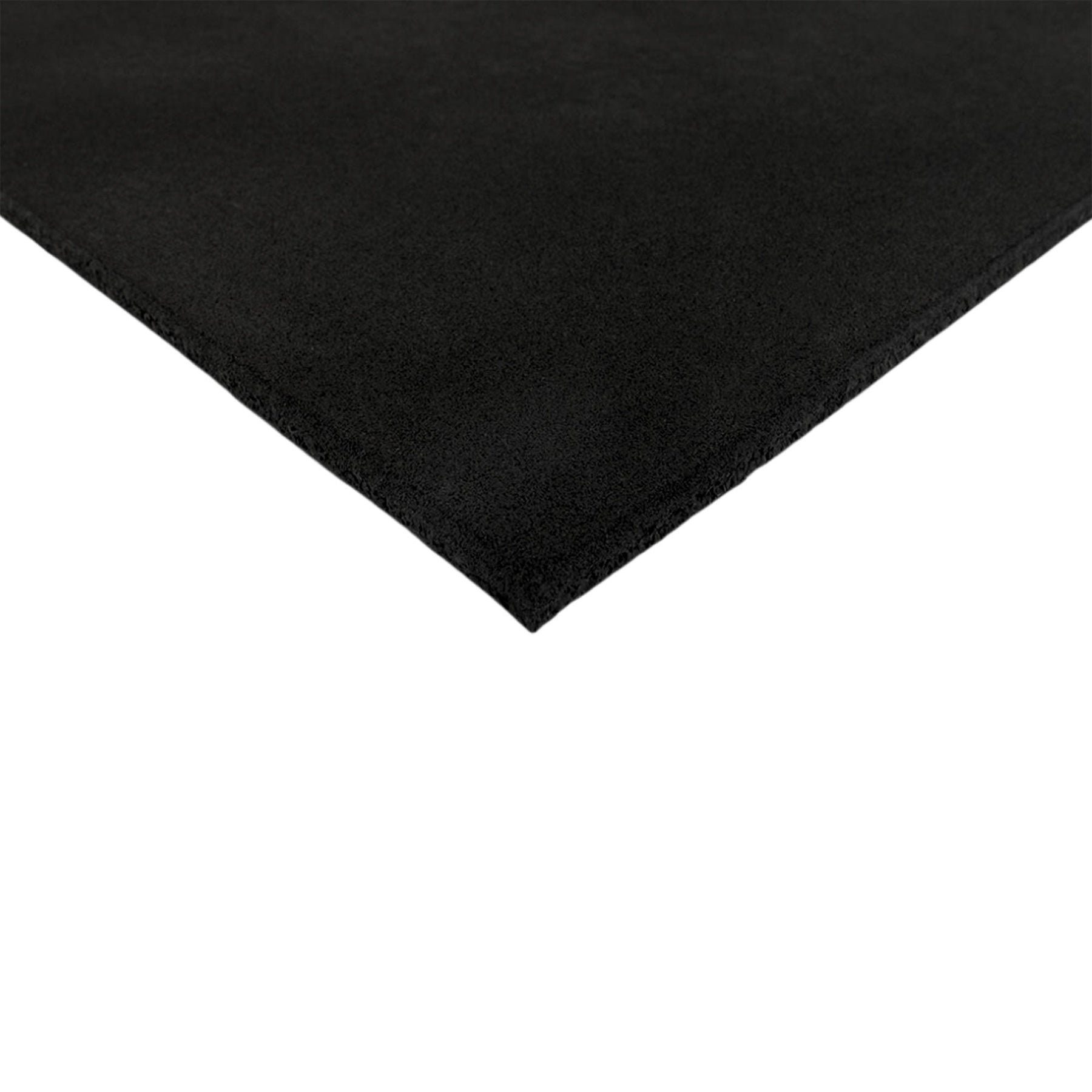 Rubber Gym Flooring Tile Plain Black
