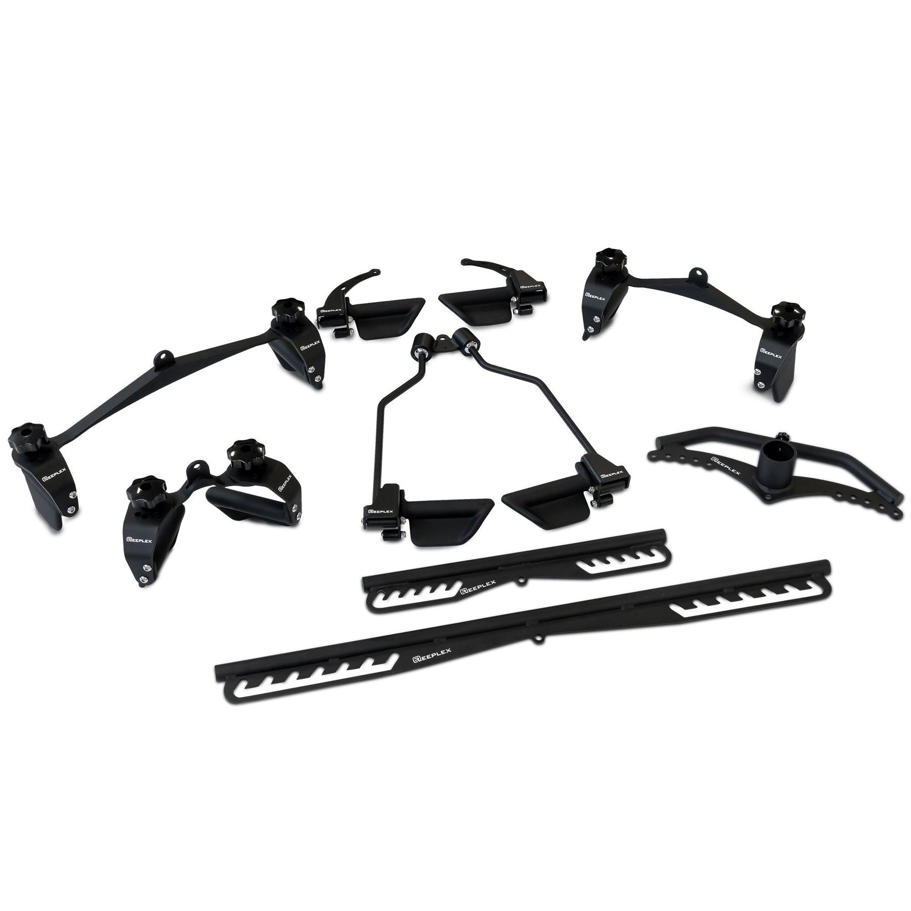 Reeplex Adjustable NEO GRIP Cable Attachment 8 Piece Set with Storage Rack