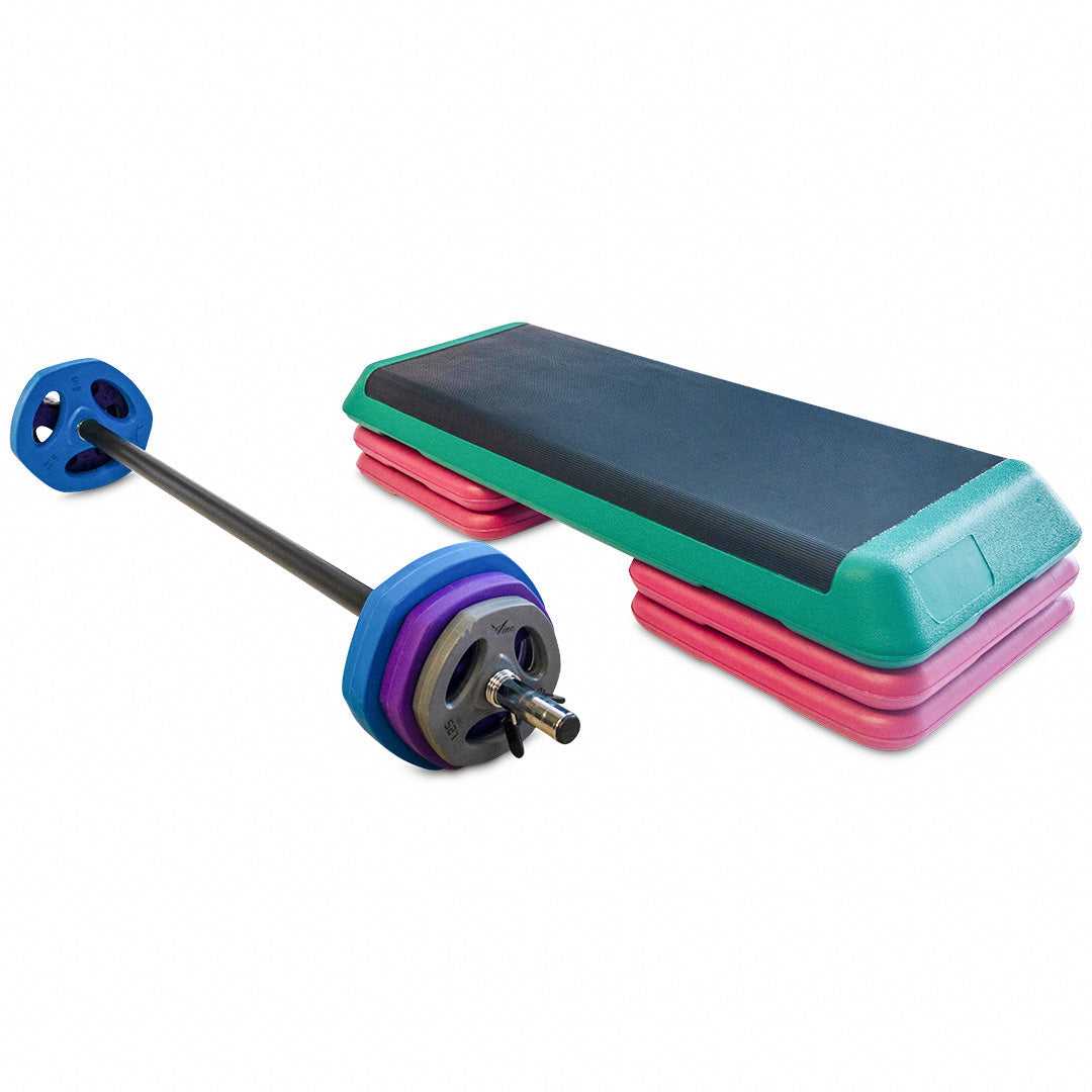 Pump Set 20kg + Aerobic Gym Step