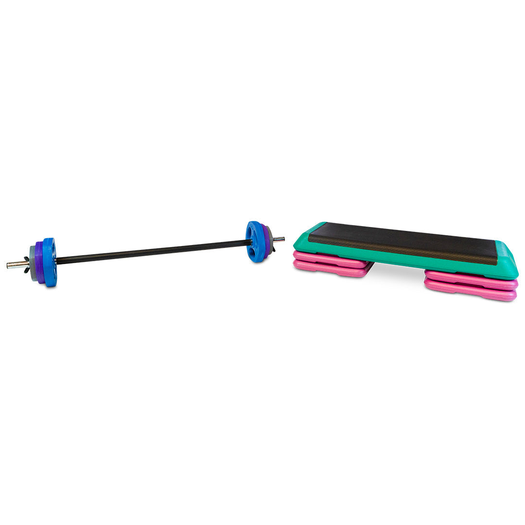 Pump Set 20kg + Aerobic Gym Step
