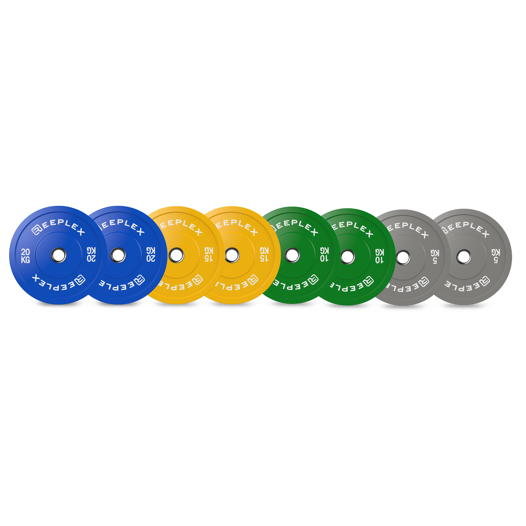 100kg Reeplex Coloured Bumper Weight Plate Set