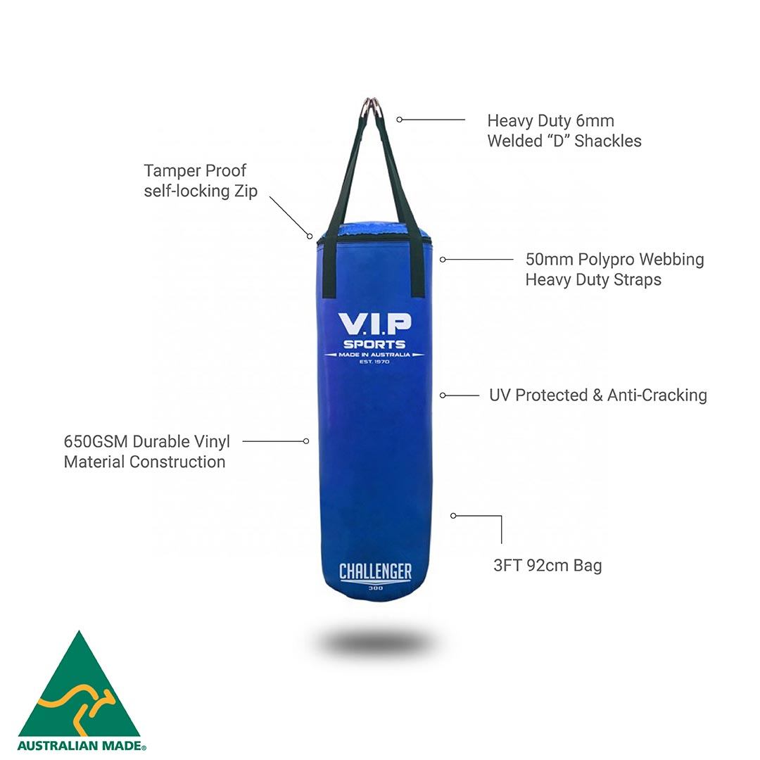 3ft VIP Challanger Boxing Bag 18kg Blue