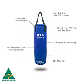 3ft VIP Challanger Boxing Bag 18kg Blue