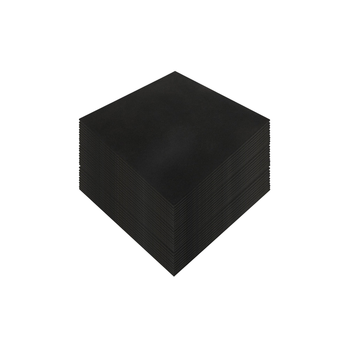 Plain Black Rubber Gym Flooring 50 Pack Black