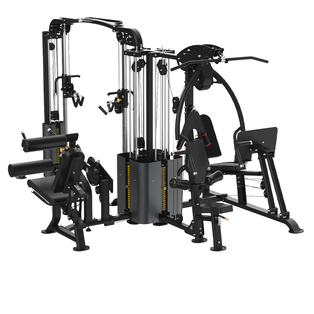 Reeplex Commercial 5 Station Multi-Gym with Leg Press