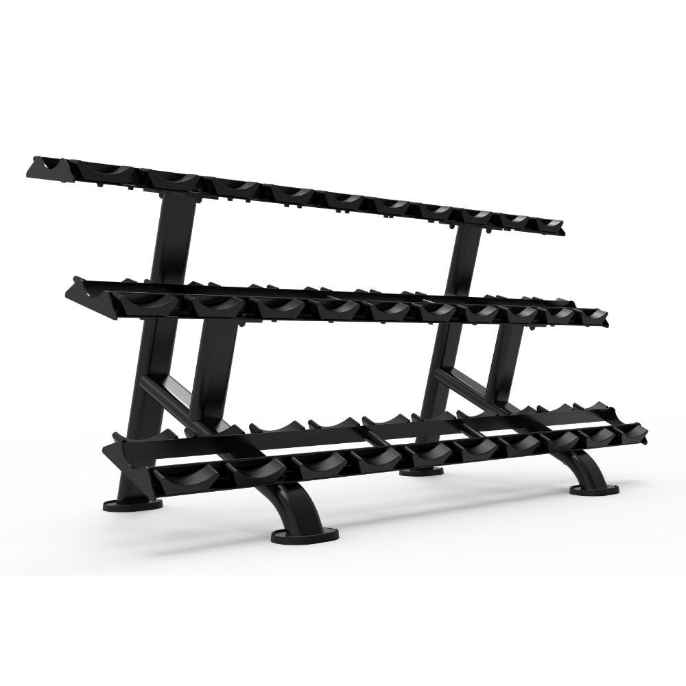 Impulse Commercial 3-Tier Dumbbell Rack with Saddles