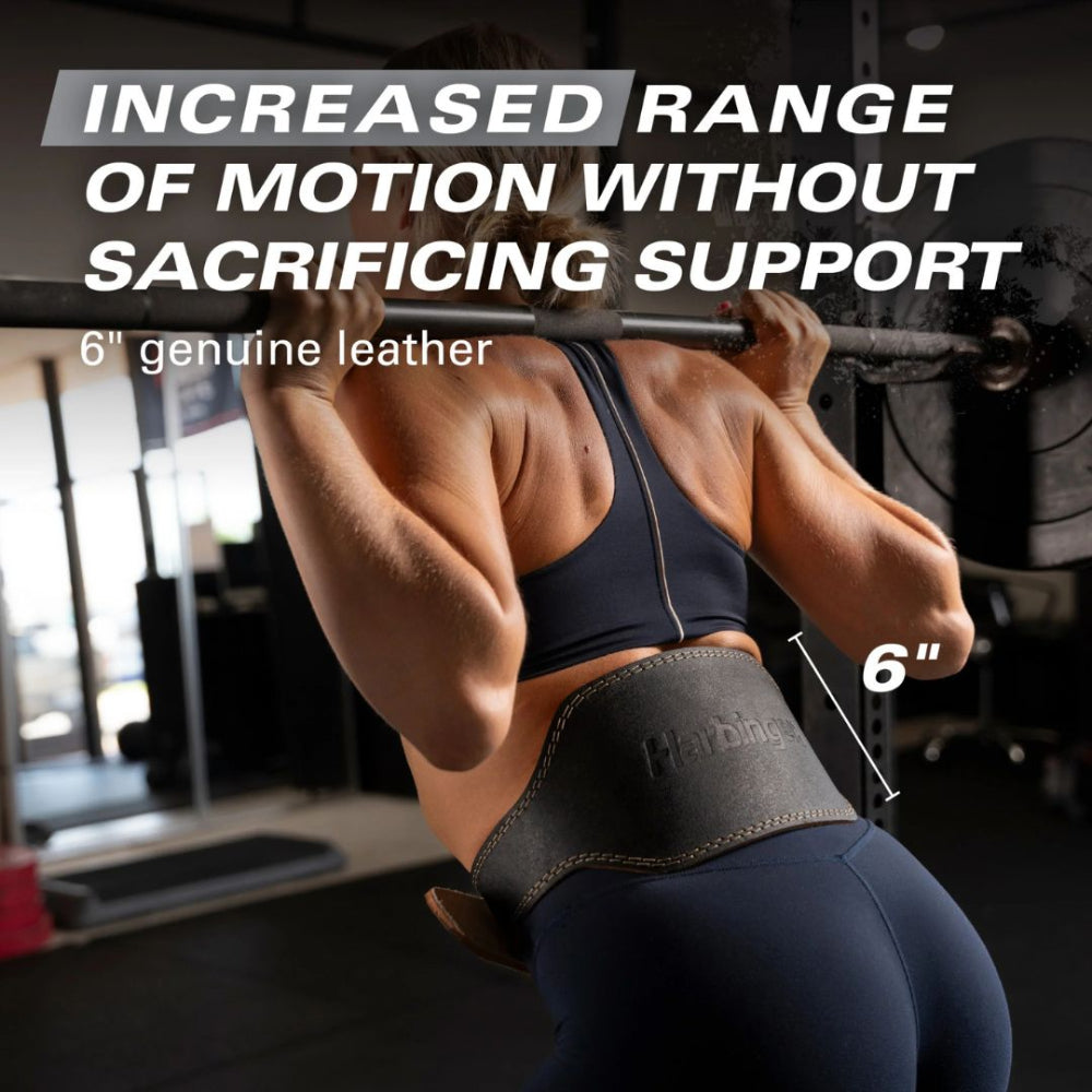Weightlifting Belt 6" Leather Harbinger 2.0