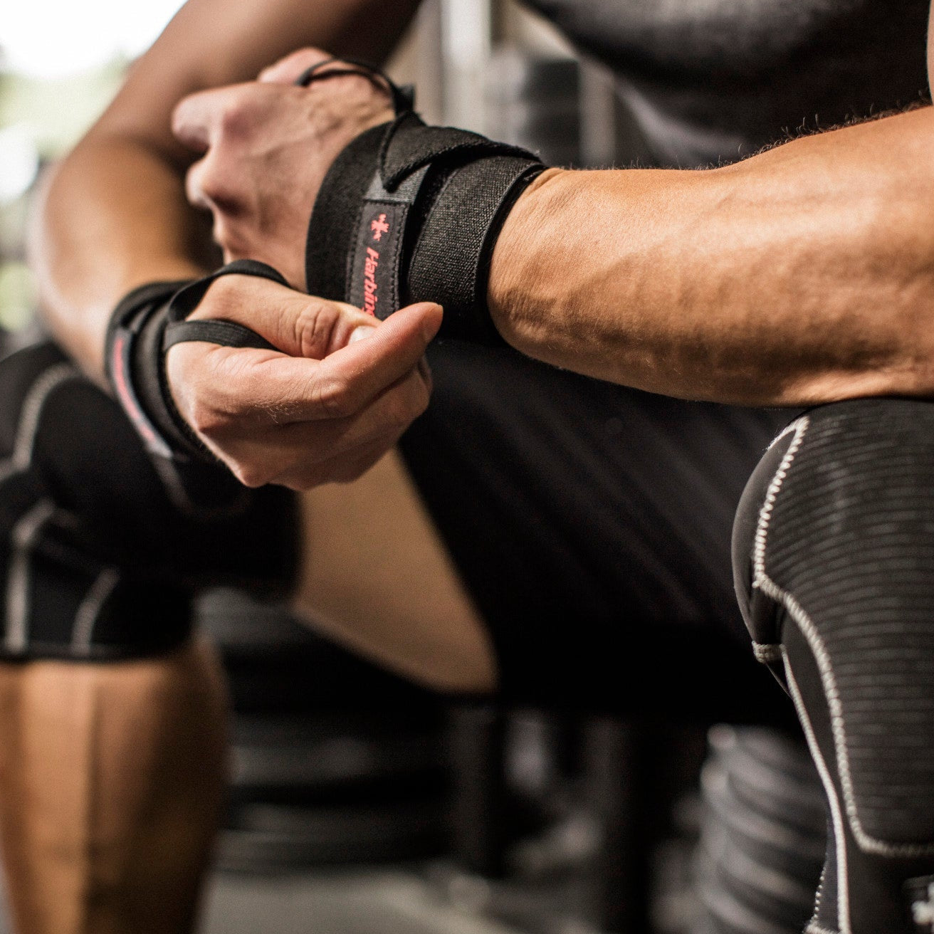 Harbinger Pro wrist wrap adjustable closure detail