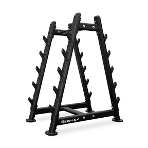 10-30kg Fixed Ez Curl Barbell + Fixed Straight Barbell Set + Rack