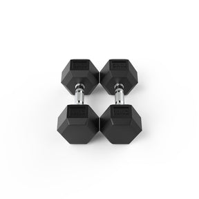 10kg Reeplex Rubber Hex Dumbbell Pair