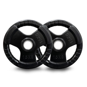 100kg Olympic Rubber Coated Weight Plate Set 