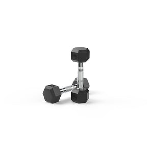 image of 3kg Rubber Hex Dumbbell Pair