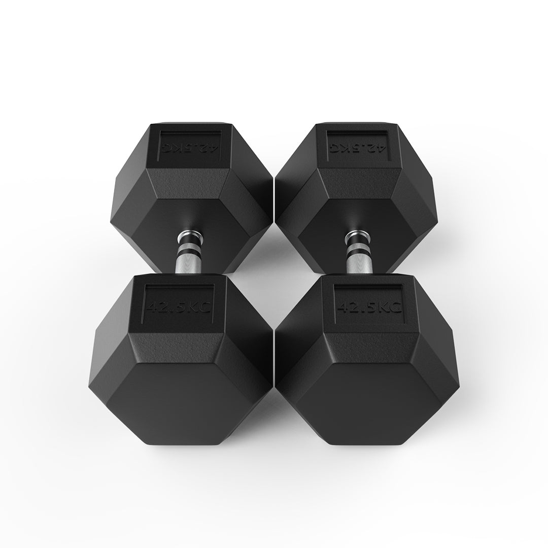 42.5kg Rubber Hex Dumbbell Pair