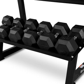 5-35kg dumbbell set with 2 tier rack