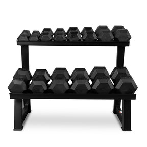 5-35kg dumbbell set with 2 tier rack